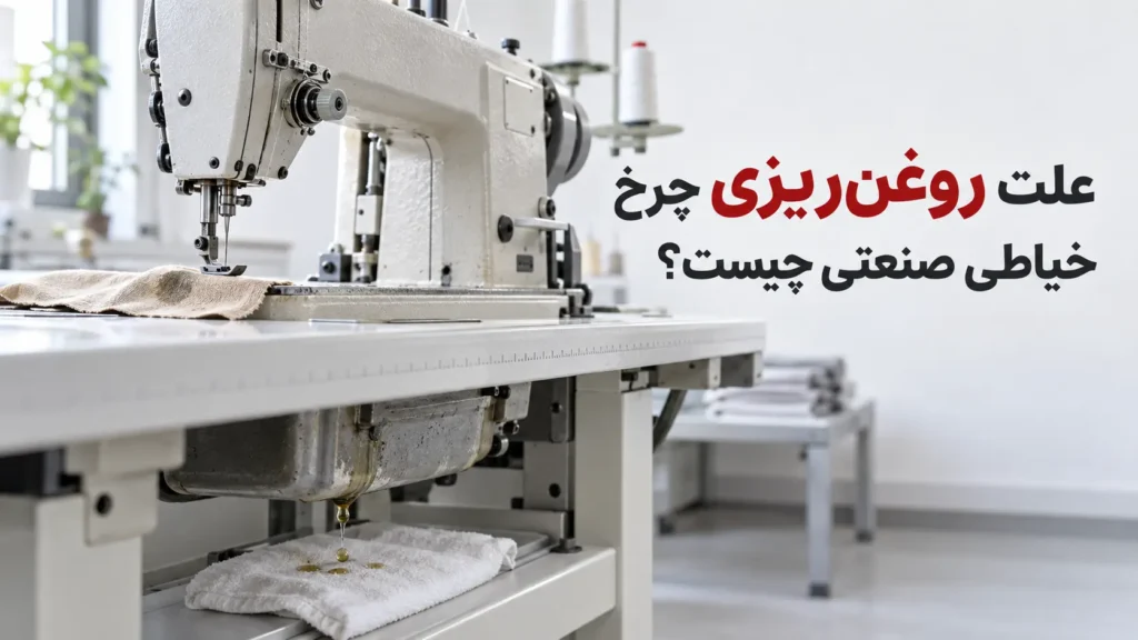 چرخ خیاطی صنعتی و نشتی روغن از کارتل